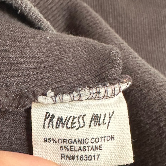 Princess Polly Black Ribbed Cropped Classic T-Shirt size 8 EUC - Picture 7 of 7